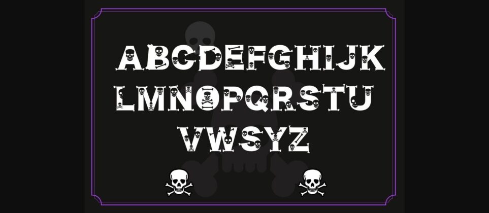 Skull Halloween Font Poster 4