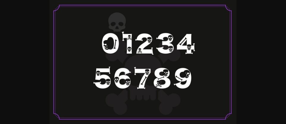 Skull Halloween Font Poster 5