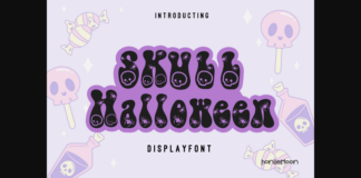 Skull Halloween Font Poster 1