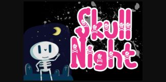 Skull Night Font Poster 1