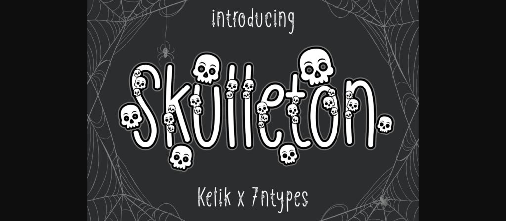 Skulleton Font Poster 3