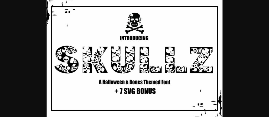 Skulls Font Poster 1