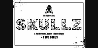 Skulls Font Poster 1