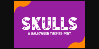 Skulls Font Poster 1