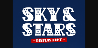 Sky and Stars Font Poster 1