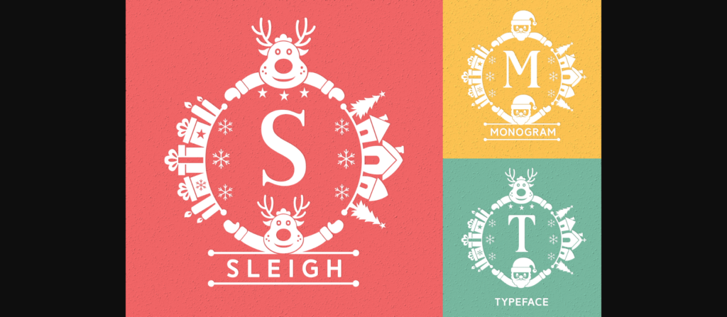 Sleigh Font Poster 3