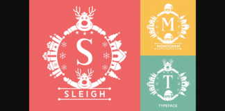 Sleigh Font Poster 1