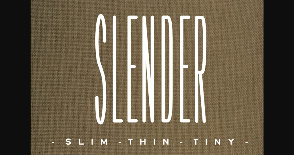 Slender Font Poster 3