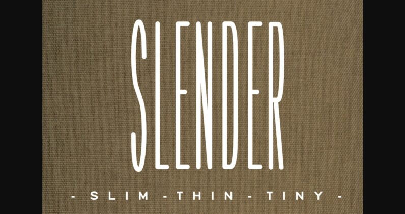 Slender Font Poster 3