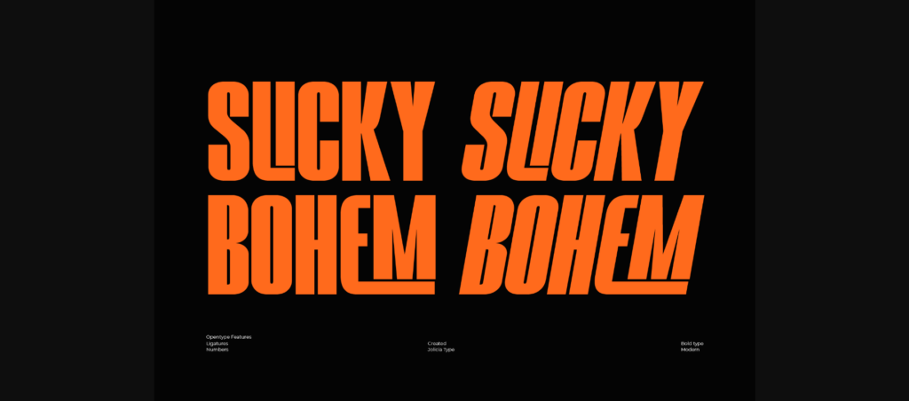 Slicky Bohem Font Poster 3