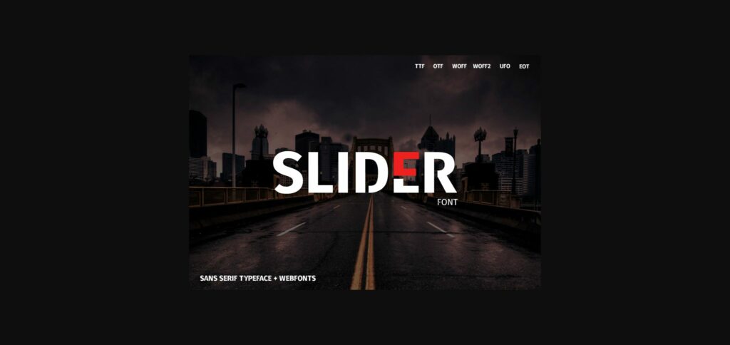 Slider Font Poster 3