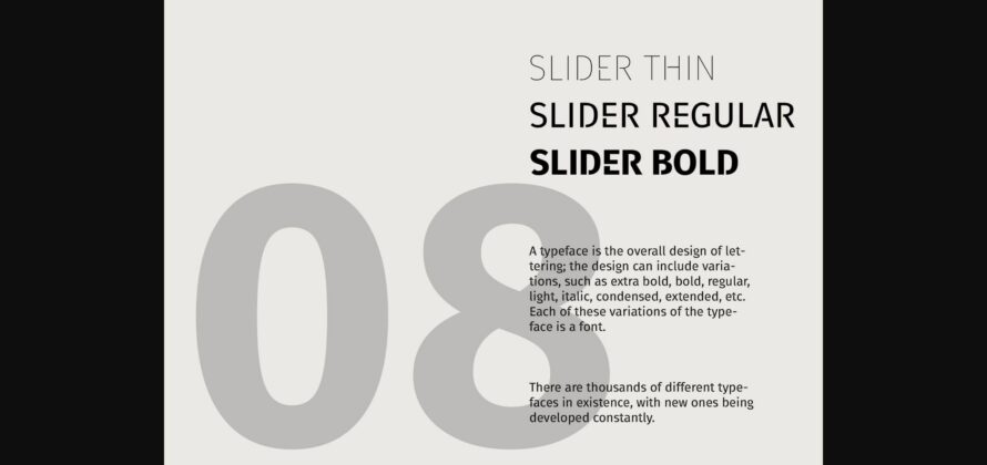 Slider Font Poster 4