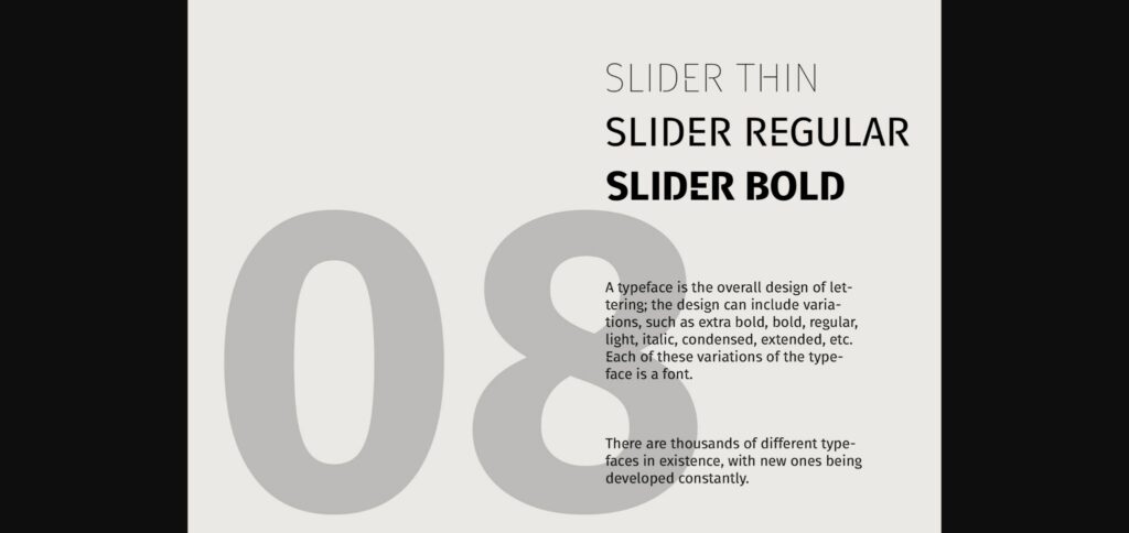 Slider Font Poster 2