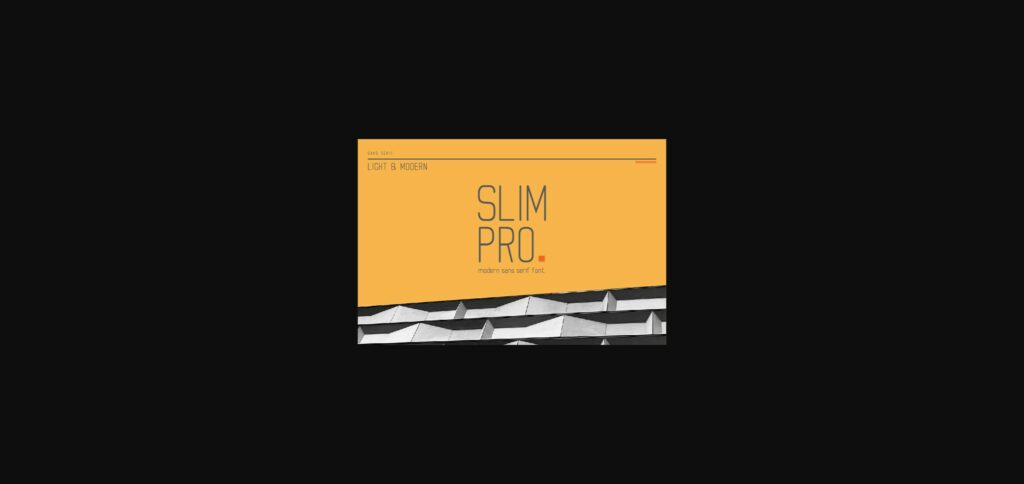 Slim Pro Font Poster 3