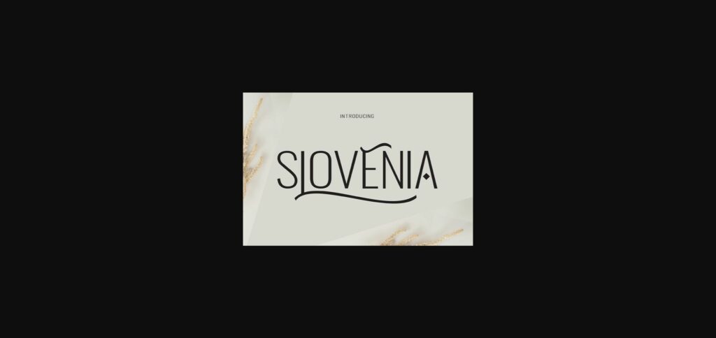 Slovenia Font Poster 3