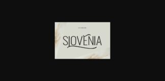 Slovenia Font Poster 1