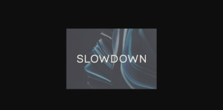 Slowdown Font Poster 1