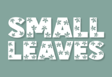 Small Leaves Font Poster 1