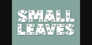 Small Leaves Font Poster 1