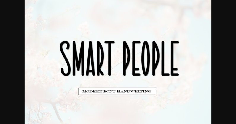 Smart People Font Poster 3