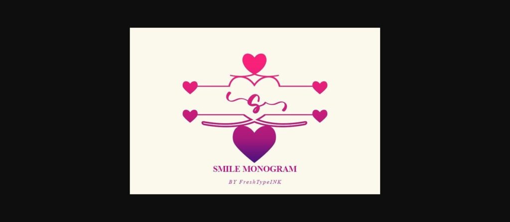 Smile Monogram Font Poster 3