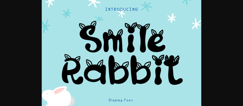 Smile Rabbit Font Poster 3