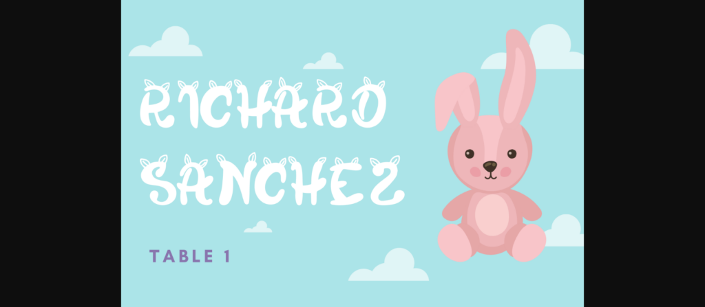 Smile Rabbit Font Poster 7