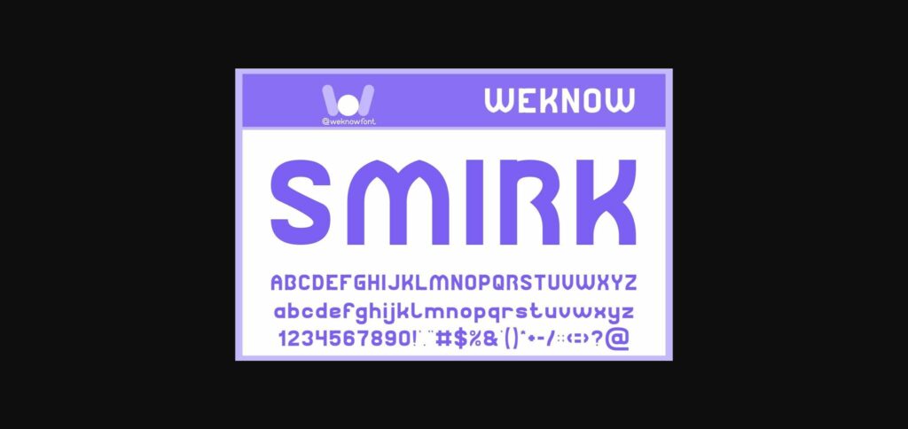 Smirk Font Poster 3