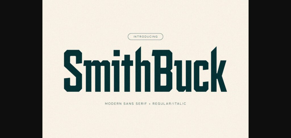 Smith Buck Font Poster 1