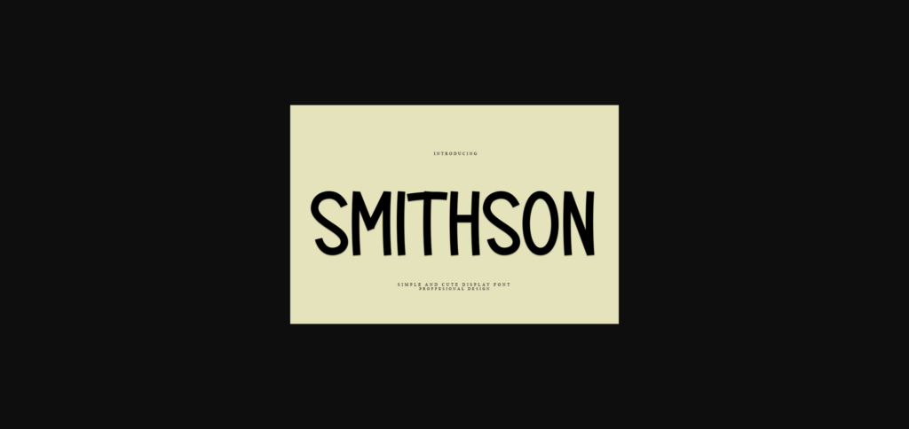 Smithson Font Poster 3