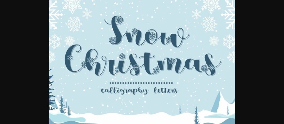 Snow Christmas Font Poster 3