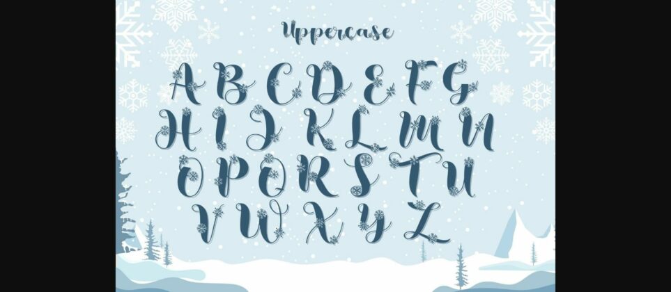 Snow Christmas Font Poster 4