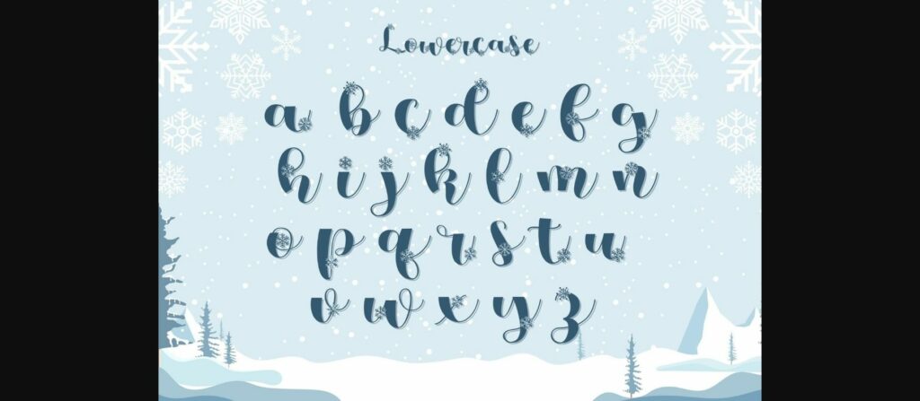 Snow Christmas Font Poster 5