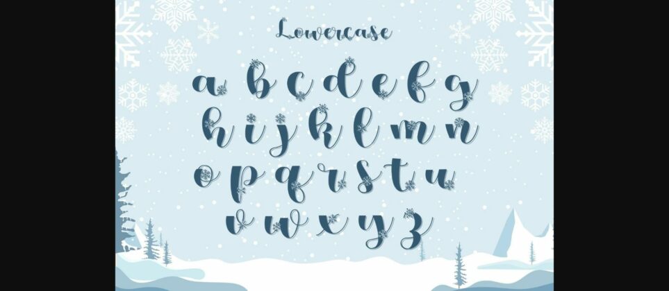 Snow Christmas Font Poster 5