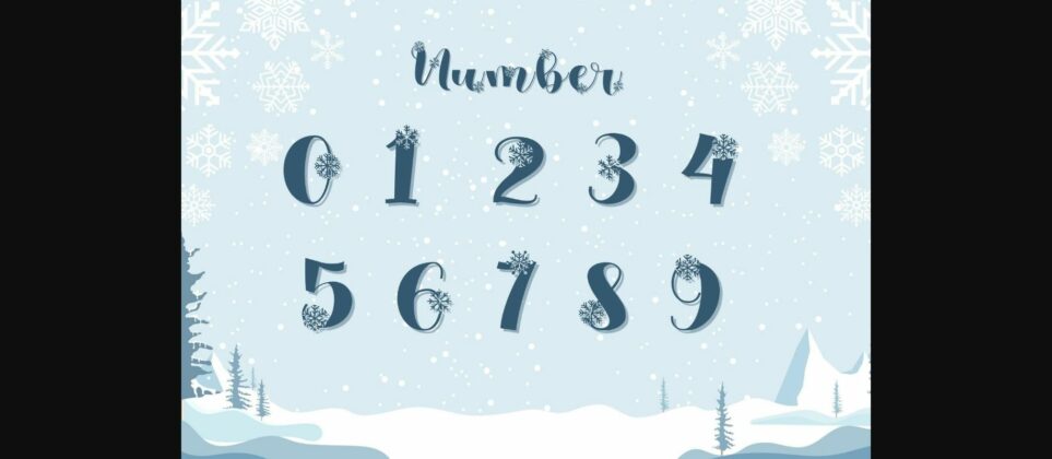 Snow Christmas Font Poster 6