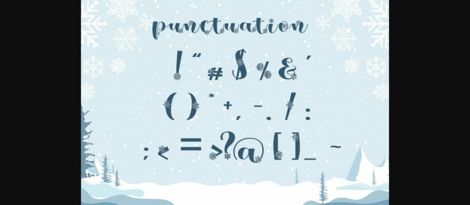 Snow Christmas Font Poster 7