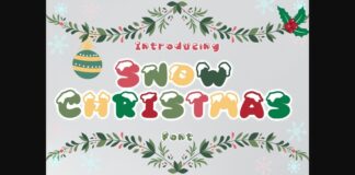 Snow Christmas Font Poster 1