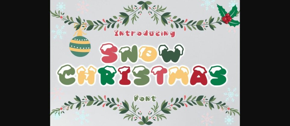 Snow Christmas Font Poster 1