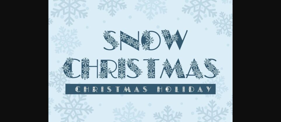 Snow Christmas Font Poster 3