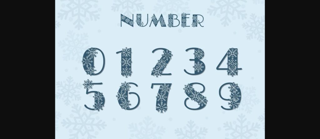 Snow Christmas Font Poster 5