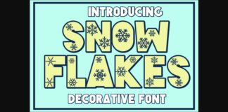 Snow Flakes Font Poster 1