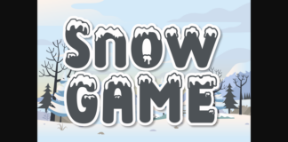 Snow Game Font Poster 1