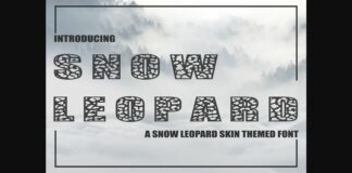 Snow Leopard Font Poster 1