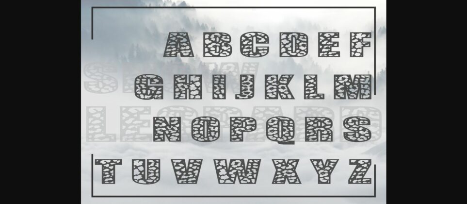 Snow Leopard Font Poster 4