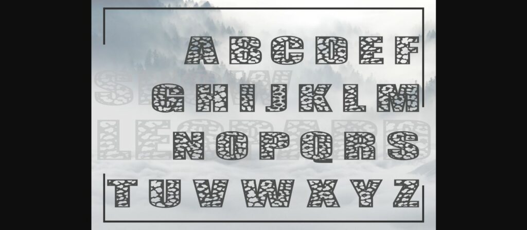 Snow Leopard Font Poster 2