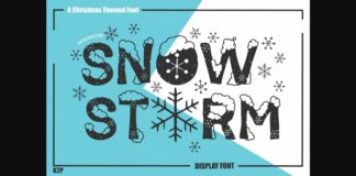 Snow Storm Font Poster 1