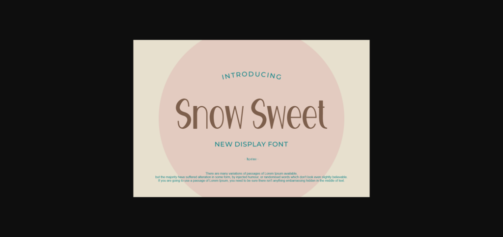 Snow Sweet Font Poster 3
