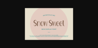 Snow Sweet Font Poster 1