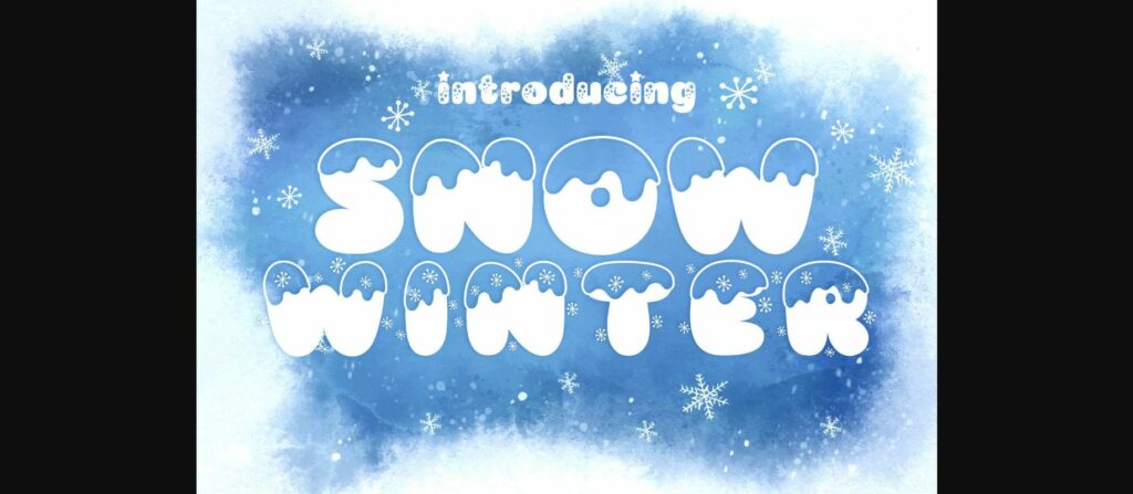 Snow Winter Font Poster 3