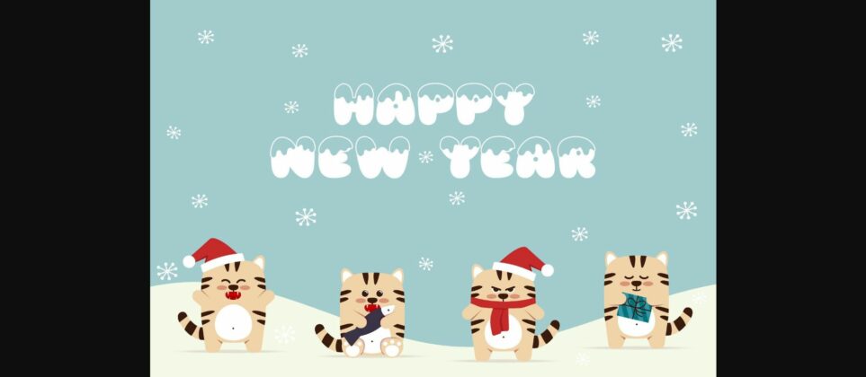 Snow Winter Font Poster 8